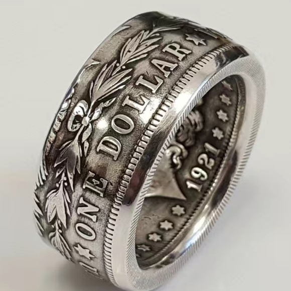Vintage One dollar coin ring - Picture 3 of 4